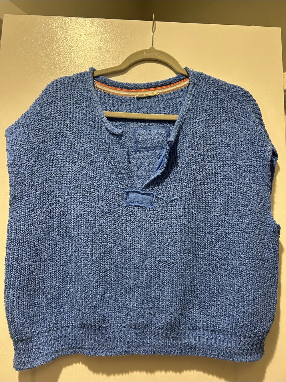 Blue Sleeveless Beach Sweater